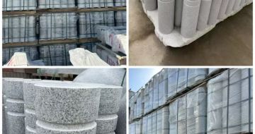 大连 芝麻白花岗岩挡车柱、隔离柱多少钱