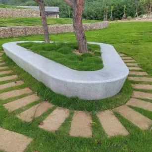 大连 芝麻白光面整石坐凳