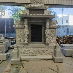 大连 芝麻灰高档墓碑、土墓，一套也支持定做