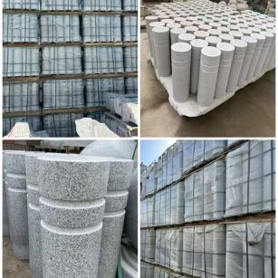 大连 芝麻白花岗岩挡车柱、隔离柱多少钱