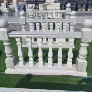 大连 别墅石材栏杆特写