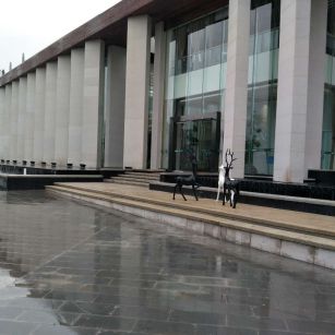 大连芝麻白花岗岩在建筑上的应用