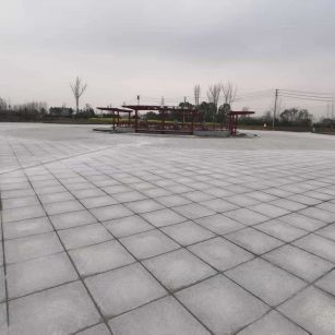 大连 芝麻白火烧面-公园广场地铺效果