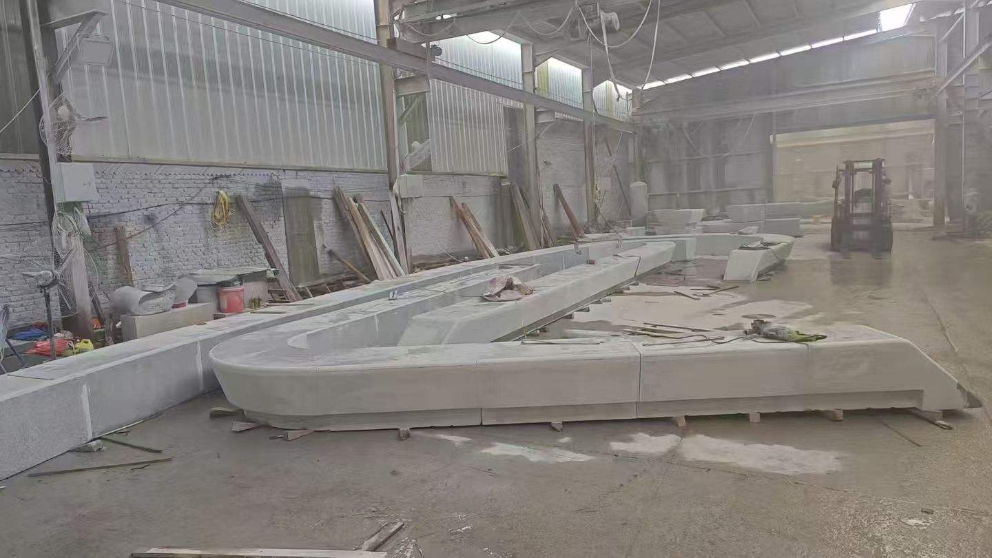 大连 花岗岩整石坐凳拼装